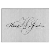 "Initials" Glasschnitt/Kartonierplatte Schneidebrett (Vorderseite)