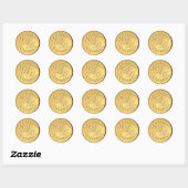 Initials Gold Wax Siegel Sticker Hochzeitumschlag (Blatt)