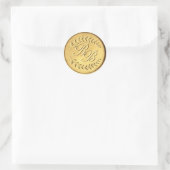 Initials Gold Wax Siegel Sticker Hochzeitumschlag (Tasche)