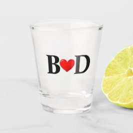Initials Heart Personalisiert Schnapsglas