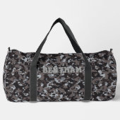 Initials hinzufügen Camouflage Browns Grays Duffle Bag (Vorderseite)