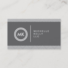 INITIALS-LOGO mit ZICKZACK PATTER 1-Visitenkarte Visitenkarte