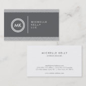 INITIALS-LOGO mit ZICKZACK PATTER 1-Visitenkarte Visitenkarte (Vorne/Hinten)