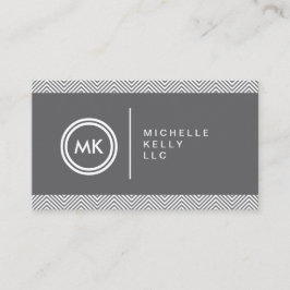 INITIALS-LOGO mit ZICKZACK PATTER 1-Visitenkarte Visitenkarte