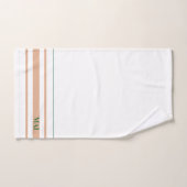 Initials minimalist earth tone Stripes White  Badhandtuch Set (Handtuch)
