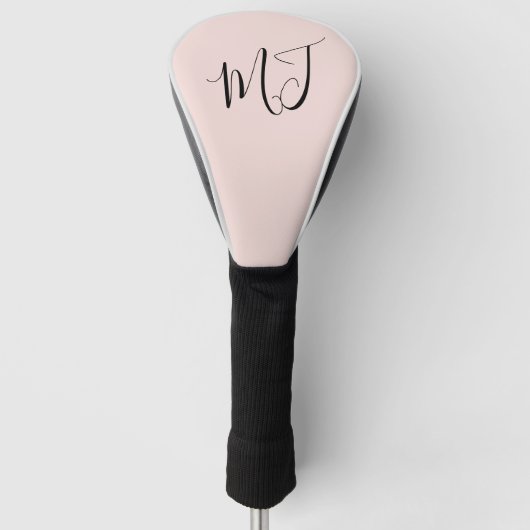 Initials Modern Blush Golfkopfhaube Golf Headcover (Vorderseite)