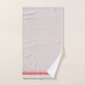 Initials  modern pink background red striped Chic Badhandtuch Set (Handtuch)