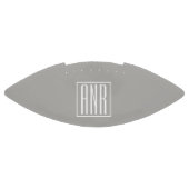 Initials Monogram | White On Light Grey Football (Panel)