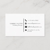 Initials Monogramm für moderne Elegantennamen Visitenkarte (Rückseite)