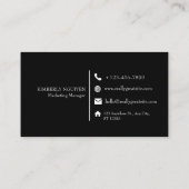 Initials Monogramm für moderne Elegantennamen Visitenkarte (Rückseite)