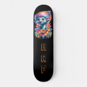 *~* Initials Neon Hair Rainbow AP89 Troll Skateboard (Vorderseite)