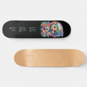 *~* Initials Neon Hair Rainbow Troll AP89 Skateboard (Horizontal)