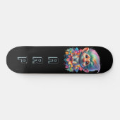 *~* Initials Neon Hair Rainbow Troll AP89 Skateboard (Horizontal)