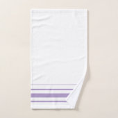 Initials pretty purple stripes minimalist White Badhandtuch Set (Handtuch)