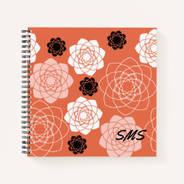 Initials Succulent Symmetry Terracota Notebook Notizblock