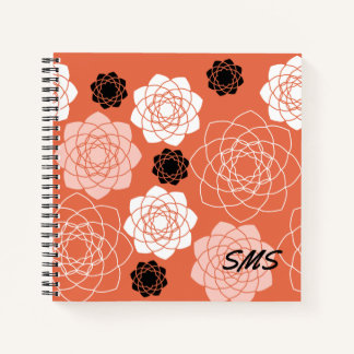 Initials Succulent Symmetry Terracota Notebook Notizblock