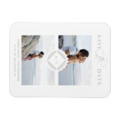 Initials Trend Chic Ornament Anspruchsvolle Hochze Magnet (Horizontal)