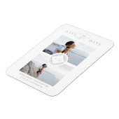 Initials Trend Chic Ornament Anspruchsvolle Hochze Magnet (Linke Seite)