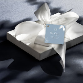 Initials von Dusty Blue Minima Branch Blätter Viel Geschenkanhänger