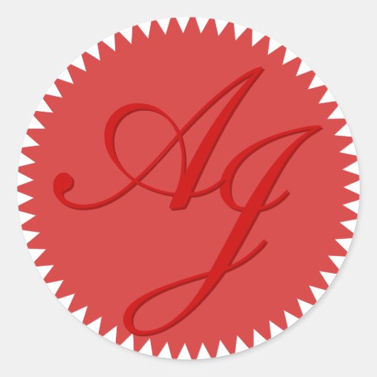 Initials Wedding Umschlag Aufkleber Stickers (Vorderseite)