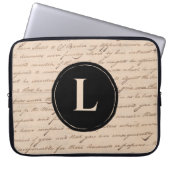 Initialskript für das Monogramm eines antiken Lett Laptopschutzhülle (Vorderseite)