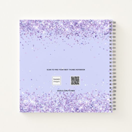 Initialskript für das Monogramm-Lavendel Notizblock (Rückseite)