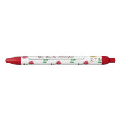 Initialstift für rote Tulip-Blume Muster Monogramm Kugelschreiber (Vorderseite)
