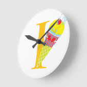 Initialuhr für Buchstabe I Runde Wanduhr (Winkel)