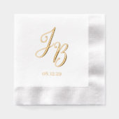 InitialWedding Servietten Mit Folie (Vorderseite)