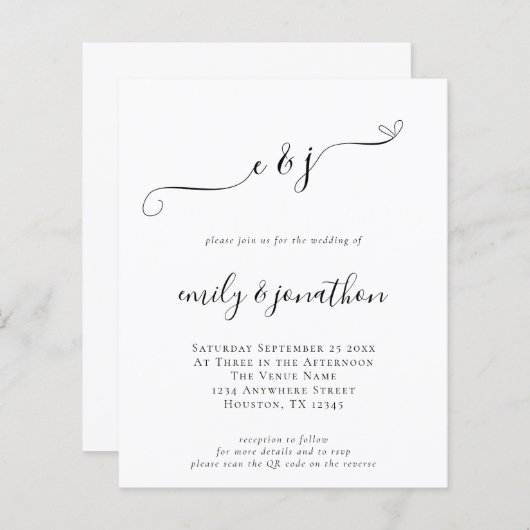 Initialzündungen Skript QR Code Hochzeitseinladung (Vorne/Hinten)