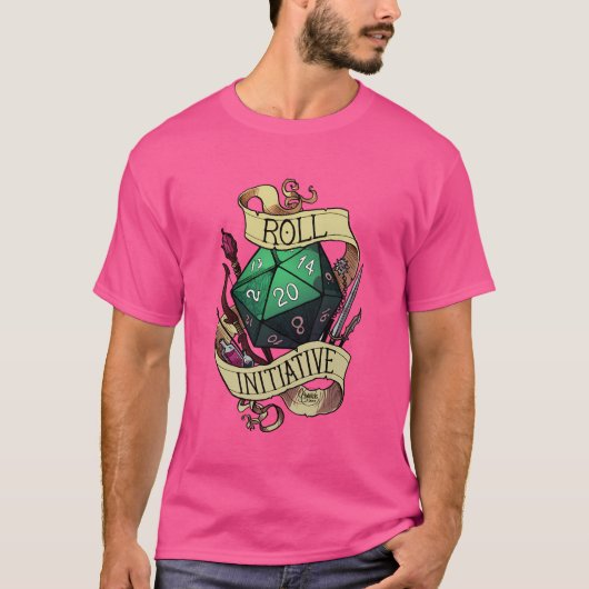 Initiative würfeln T-Shirt (Vorderseite)