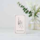 Injector Elfenbein Celestial Tarot QR Layout Visitenkarte (Stehend Vorderseite)
