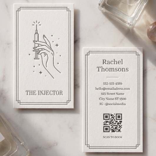Injector Elfenbein Celestial Tarot QR Layout Visitenkarte