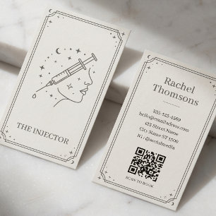 Injector Elfenbein Celestial Tarot QR Minimalistis Visitenkarte