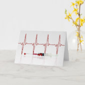 Injektion mit rotem Herzen Karte (Gelbe Blume)