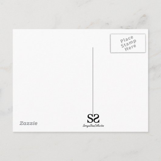 Injektion mit rotem Herzen Postkarte (Rückseite)