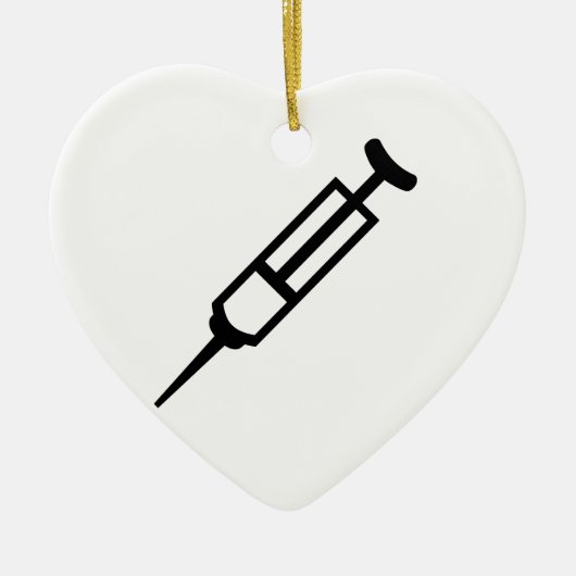 Injektionsspritze Keramik Ornament (Vorne)