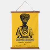 Injustice Anywhere Justice Everywhere Wood Wall  Wandteppich Mit Holzrahmen (Vorderseite)