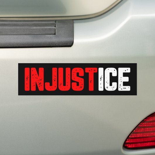 Injustice ICE Out Protest anti-ICE Autoaufkleber (Auf Auto)