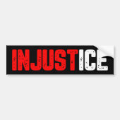 Injustice ICE Out Protest anti-ICE Autoaufkleber (Vorne)
