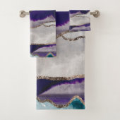 Ink Agate Gold Glitzer Glam #2 (Imitate Glitzer) # Badhandtuch Set (Insitu)