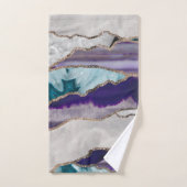 Ink Agate Gold Glitzer Glam #2 (Imitate Glitzer) # Badhandtuch Set (Handtuch)