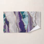 Ink Agate Gold Glitzer Glam #2 (Imitate Glitzer) # Badhandtuch Set (Handtuch)