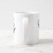 Ink Anemone Minimalist Flower Brushstroke Art on Jumbo-Tasse (Rückseite)
