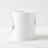 Ink Anemone Minimalist Flower Brushstroke Art on Jumbo-Tasse (Vorderseite)