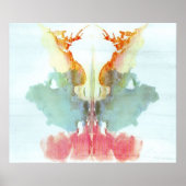 INK BLOT Psychology Inkblot test Ninth blot Rorsch Poster (Vorne)