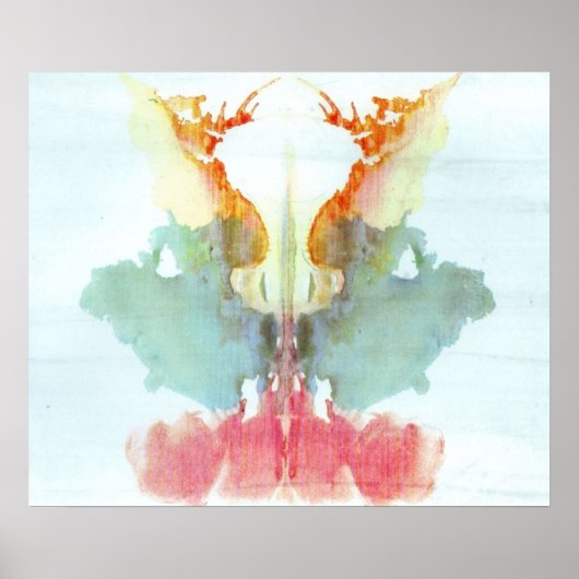 INK BLOT Psychology Inkblot test Ninth blot Rorsch Poster (Vorne)