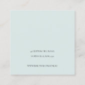 Ink Blue Navy Pine Woods Mountain Earring Display Quadratische Visitenkarte (Rückseite)