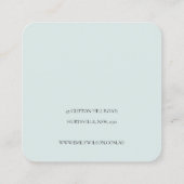 Ink Blue Navy Pine Woods Mountain Earring Display Quadratische Visitenkarte (Rückseite)