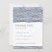 INK BLUE STRIPES PATTERTERN CORPORATE BUSINESS LOG DANKESKARTE (Vorderseite)